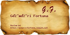 Gömöri Fortuna névjegykártya
